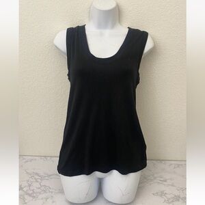A New Day Womens Sleeveless Top women’s Large Black Stretch Blouse Shirt​​​​